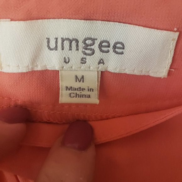 𝅺Umgee‎ Womens Coral Square Neck Embroidered Tunic/Dress size Med - Picture 3 of 12